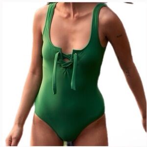 Aerie Tie Front One Piece Swimsuit - new with tags